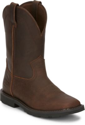 Justin Men's Soft Toe Water Buffalo Boots, Chocolate