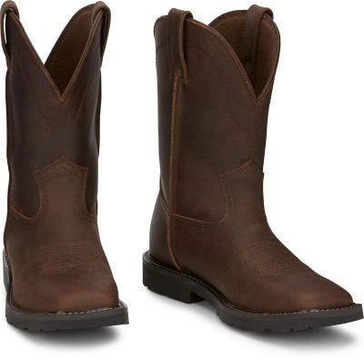Image showing 6 th Justin Men's Soft Toe Water Buffalo Boots, Chocolate
