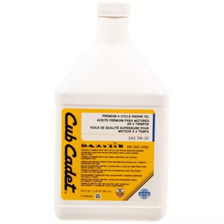 Cub Cadet 20 oz SAE 5W-30 oil for snow blowers Mower Engines & Parts