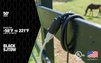 Image showing  50 ft. Outdoor AgriPro 14/3 SJTOW Farm/Workshop Extension Cord