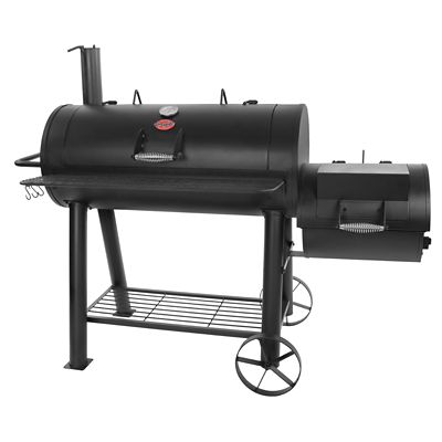 Image showing  Competition Pro Barrel Charcoal Smoker with Offset Firebox, 1,012 sq. in., Black