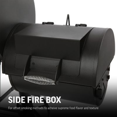 Image showing  Competition Pro Barrel Charcoal Smoker with Offset Firebox, 1,012 sq. in., Black