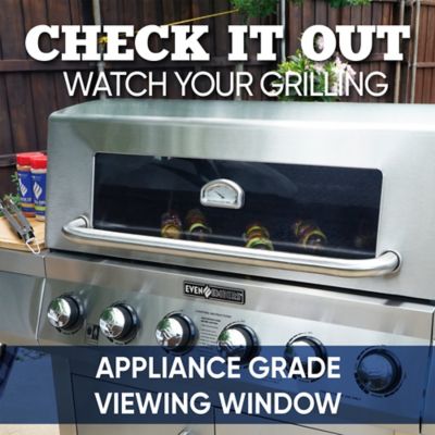 Image showing 5 th Even Embers 6-Burner Propane Gas Grill, Gray, With Side Burner