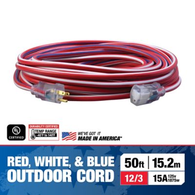 Image showing  50 ft. Indoor/Outdoor 12/3 Contractor Grade Extension Cord