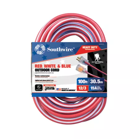 Southwire 100 ft Contractor Grade 12/3 Outdoor Extension Cord Extension Cords