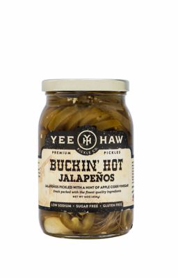 YeeHaw Pickle Company Buckin' Hot Jalapenos, Jalapenos Sweetened with Apple Cider Vinegar, 412
