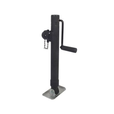 Trailer Valet 2,000 lb. Capacity Blackout Series Side Wind Welded Pipe-Mount Jack