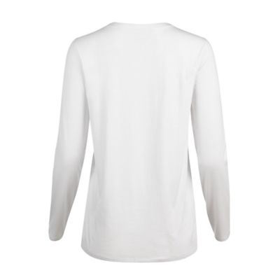 Image showing  Women's Solid Scoop Neck Long-Sleeve T-Shirt