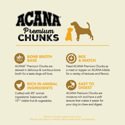 Image showing  All Life Stages Premium Chunks Poultry Recipe in Bone Broth Wet Dog Food, 12.8 oz.
