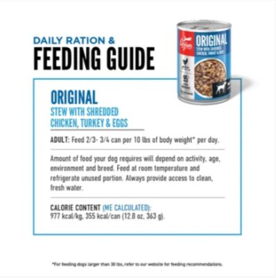 Image showing  Adult Original Stew Recipe with Chicken, Turkey and Eggs Premium Wet Dog Food, 12.8 oz.