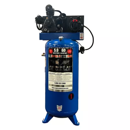 Eagle 5 HP 60 gal 2-Stage Vertical Stationary Air Compressor 175 PSI Stationary Air Compressors