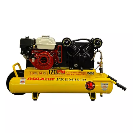 MAXair 5.5 HP 10 gal Dual Tank Wheelbarrow Air Compressor Portable Air Compressors