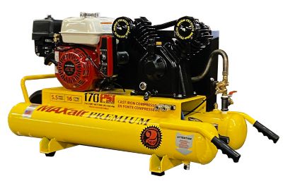 Image showing  5.5 hp 10 gal. Twin Tank Wheelbarrow Air Compressor