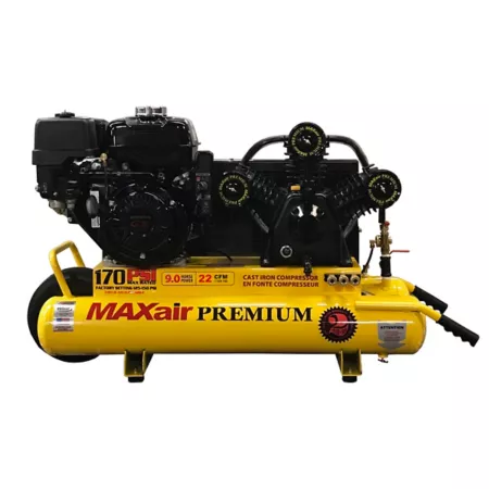 MAXair 9 HP 10 gal Dual Tank Wheelbarrow Air Compressor GMAP Portable Air Compressors