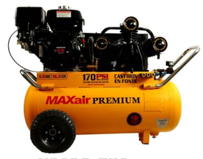 MAXair 9 HP 25 gal. Portable Horizontal Air Compressor, 18.5 CFM