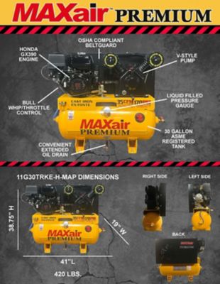 Image showing  13 HP 30 gal. Truck-Mounted Air Compressor, 170 PSI