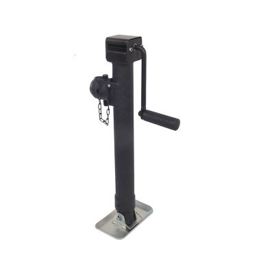 Trailer Valet 5,000 lb. Capacity Blackout Series Side Wind Pipe-Mount Weld-On Pin Release Jack