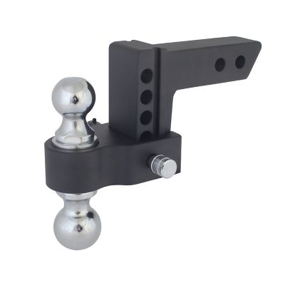 Trailer Valet 10,000 lb. GTW Capacity Blackout Series Adjustable Drop Hitch, 0-4 in. Drop, 2 in. and 2-5/16 in. Ball