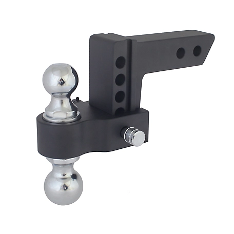 Trailer Valet 10,000 lb. GTW Capacity Blackout Series Adjustable Drop Hitch, 0-4 in. Drop, 2 in. and 2-5/16 in. Ball