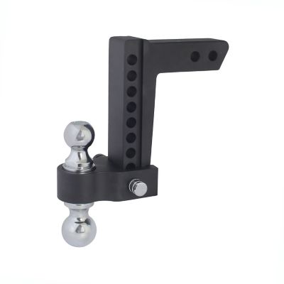 Image showing  10,000 lb. GTW Capacity Blackout Series Adjustable Drop Hitch, 0-8 in. Drop, 2 in. and 2-5/16 in. Ball