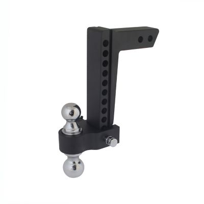 Trailer Valet 10,000 lb. GTW Capacity Blackout Series Adjustable Drop Hitch, 0-10 in. Drop, 2 in. and 2-5/16 in. Ball