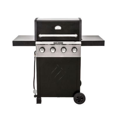 Even Embers Gas 4-Burner Grill, Silver/Black