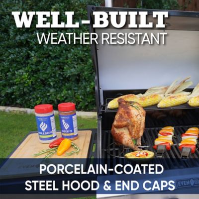 Image showing  4-Burner Propane Gas Grill, Silver/Black