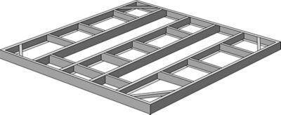 Image showing  56.06 in. x 73.06 in. Base Kit for 4 ft. x 7 ft. and 6 ft. x 5 ft. Sheds