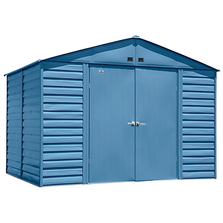Arrow Select 10 ft. x 8 ft. Steel Storage Shed, Blue Grey