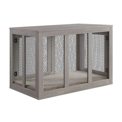 Image showing  Modern 2-Door Wooden Pet Crate, 37 in.