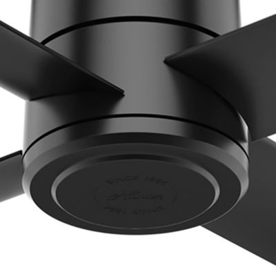 Image showing  96 in. 8-Speed Indoor/Outdoor Trak Damp-Rated Commercial Outdoor Ceiling Fan with Wall Control, Black