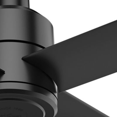 Image showing  96 in. 8-Speed Indoor/Outdoor Trak Damp-Rated Commercial Outdoor Ceiling Fan with Wall Control, Black