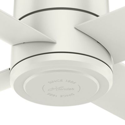 Image showing 2 th Hunter 96 in. 8-Speed Indoor/Outdoor Trak Damp-Rated Commercial Outdoor Ceiling Fan with Wall Control, Black