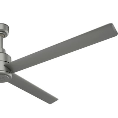Image showing  96 in. 8-Speed Indoor/Outdoor Trak Damp-Rated Commercial Outdoor Ceiling Fan with Wall Control, Black