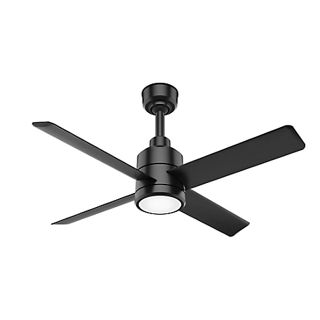 Hunter 60 in. Trak Damp-Rated Commercial Ceiling Fan with LED Light and Wall Control, 120V