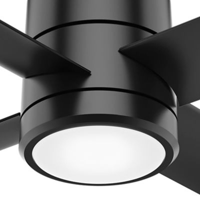 Image showing  84 in. 8-Speed Indoor/Outdoor Trak Damp-Rated Commercial Ceiling Fan with LED Light and Wall Control, 120V