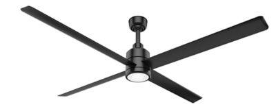 Hunter 96 in. Trak Damp-Rated Commercial Ceiling Fan with LED Light and Wall Control, 120V