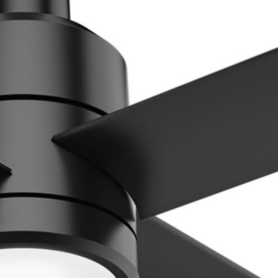 Image showing  96 in. 8-Speed Indoor/Outdoor Trak Damp-Rated Commercial Ceiling Fan with LED Light and Wall Control, 120V