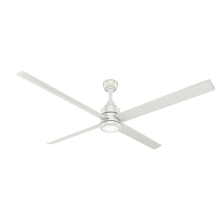 Hunter 96 in. Trak Damp-Rated Commercial Ceiling Fan with LED Light and Wall Control, 120V