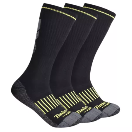 Timberland PRO Men's Mid-Cushion Socks 3-Pack TB302378TD-001 Men's Crew Socks