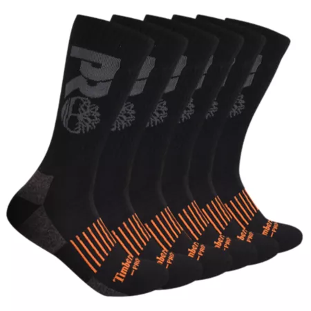 Timberland PRO Men's Logo Half Cushion Socks 3 Pairs Men's Crew Socks