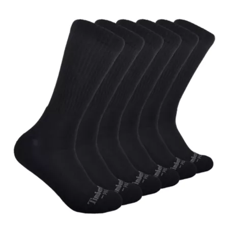 Timberland PRO Men's Half-Cushion Socks 6-Pack Men's Crew Socks