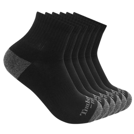 Timberland PRO Men's Half Cushion Quarter Socks, 6-Pack