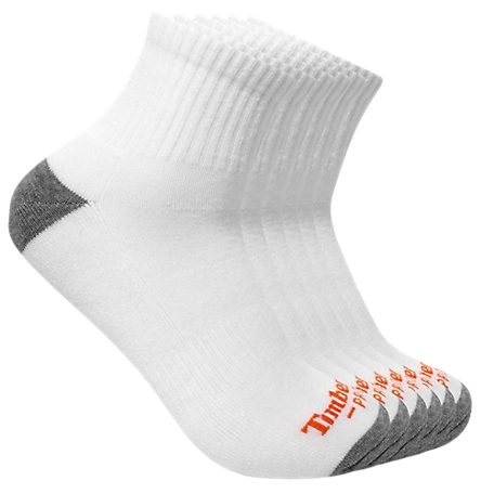 Timberland PRO Men's Half Cushion Quarter Socks, 6-Pack