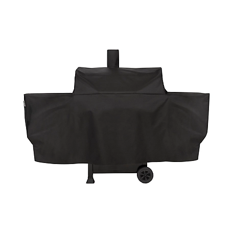 Modern Leisure Basics Grill Cover, Fits Dual Fuel Grills with Central Chimneys, 75"L x 32"W x 50"H, Black