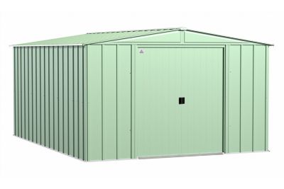 Arrow 10 ft. x 14 ft. Classic Steel Storage Shed, Sage Green