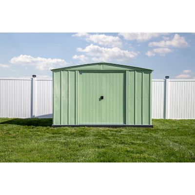 Image showing  10 x 14ft. Classic Steel Storage Shed, Sage Green