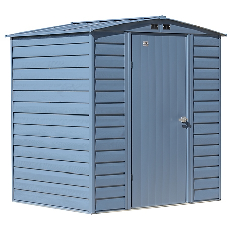 Arrow Select 6 ft. x 5 ft. Steel Storage Shed, Blue Grey
