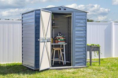 Image showing  6 x 5ft. Select Steel Storage Shed, Blue Grey