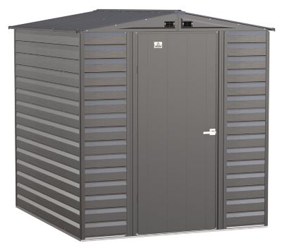 Arrow Select 6 ft. x 7 ft. Steel Storage Shed, Charcoal